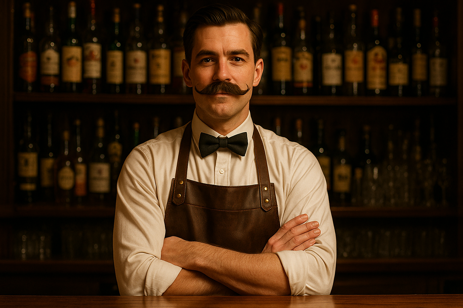 Handlebar Mustache Bartender